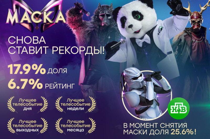 «Маска» на НТВ – лучшее телесобытие месяца в России!